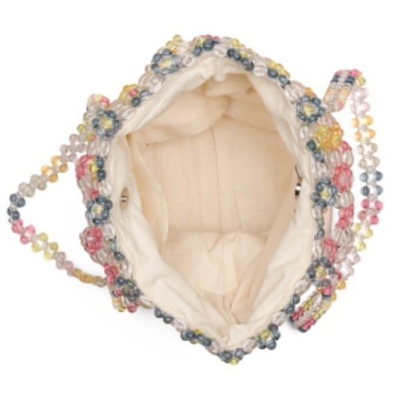 Brand New CYNTHIA ROWLEY Clear Daisy Rainbow Beaded Tote Colorful Shoulder Bag - Picture 9 of 13